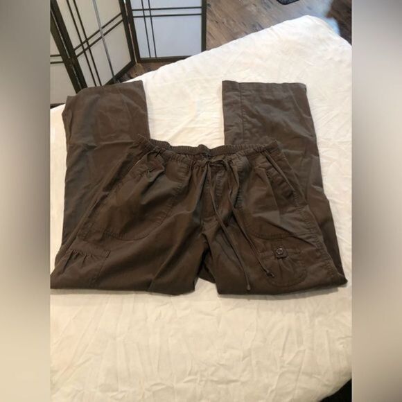 White Cross Chocolate Brown Boot Flare Cargo style Cotton Pants - Picture 7 of 15